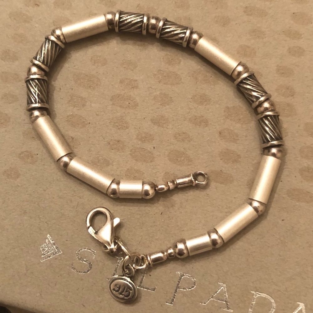 Vintage Silpada Polished and Matte Sterling Silver Bracelet B0477 - Picture 16 of 16